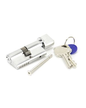 Satin Chrome 30/30 5pin Euro Cylinder/Thumbturn KA