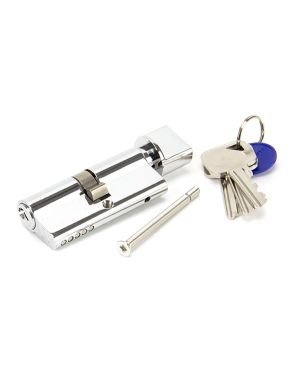 Polished Chrome 35/35 5pin Euro Cylinder/Thumbturn KA
