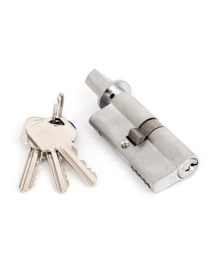 Satin Chrome 35/35 5pin Euro Cylinder/Thumbturn KA