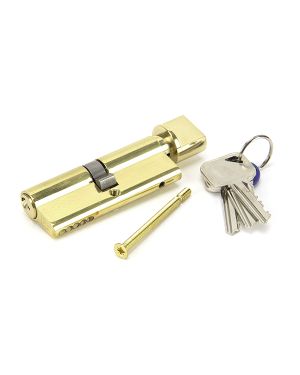Lacquered Brass 40/40 5pin Euro Cylinder/Thumbturn KA
