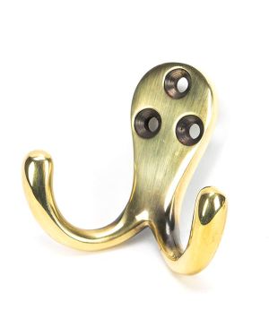 Aged Brass Celtic Double Robe Hook