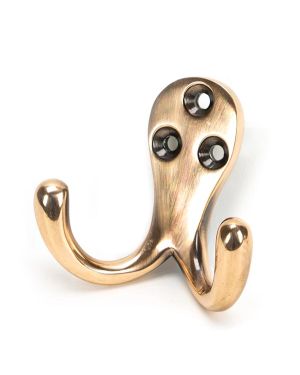 Polished Bronze Celtic Double Robe Hook