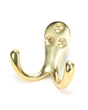 Polished Brass Celtic Double Robe Hook