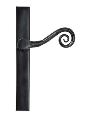 Black Monkeytail Slimline Lever Espag. Latch Set - RH
