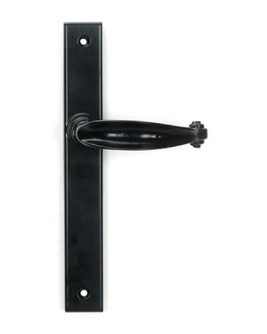 Black Cottage Slimline Lever Espag. Latch Set
