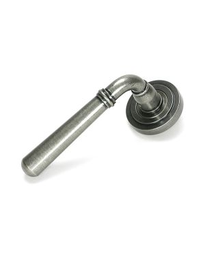 Pewter Newbury Lever on Rose Set (Art Deco)