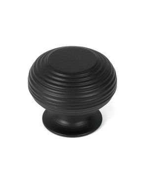 Matt Black Beehive Cabinet Knob 40mm
