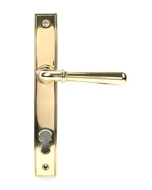 Polished Brass Newbury Slimline Lever Espag. Lock Set
