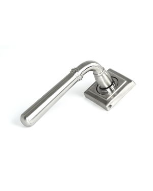 Satin Marine SS (316) Newbury Lever on Rose Set (Square) - Unsprung