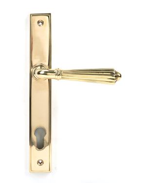 Polished Brass Hinton Slimline Lever Espag. Lock Set