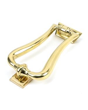 Polished Brass Slimline Art Deco Door Knocker