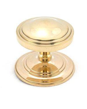 Polished Brass Art Deco Centre Door Knob