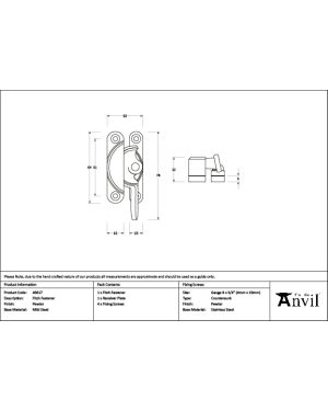 Pewter Fitch Fastener