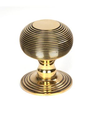 Aged Brass Beehive Centre Door Knob