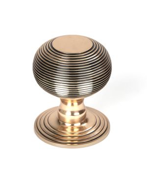 Polished Bronze Beehive Centre Door Knob