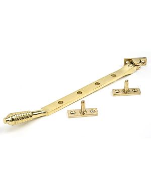 Polished Brass 10" Reeded Stay