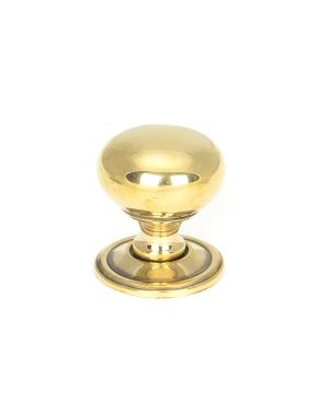 Aged Brass Mushroom Cabinet Knob 32mm