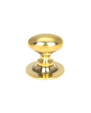 Aged Brass Oval Cabinet Knob 40mm