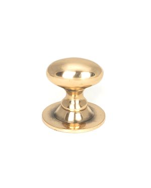 Polished Bronze Oval Cabinet Knob 33mm
