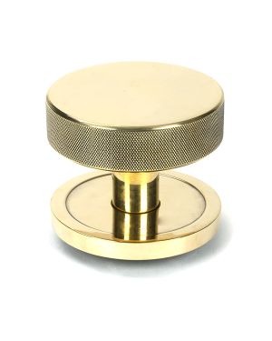 Aged Brass Brompton Centre Door Knob (Plain)
