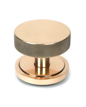 Polished Bronze Brompton Centre Door Knob (Art Deco)