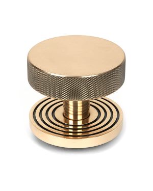 Polished Bronze Brompton Centre Door Knob (Beehive)