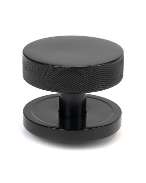 Black Brompton Centre Door Knob (Plain)