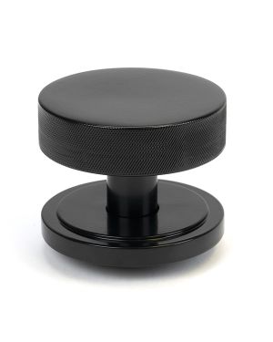 Black Brompton Centre Door Knob (Art Deco)
