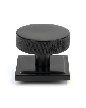 Black Brompton Centre Door Knob (Square)