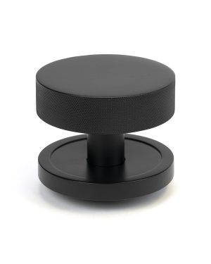 Matt Black Brompton Centre Door Knob (Plain)