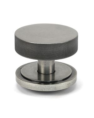 Pewter Brompton Centre Door Knob (Art Deco)