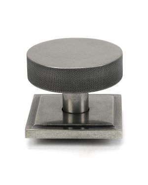 Pewter Brompton Centre Door Knob (Square)
