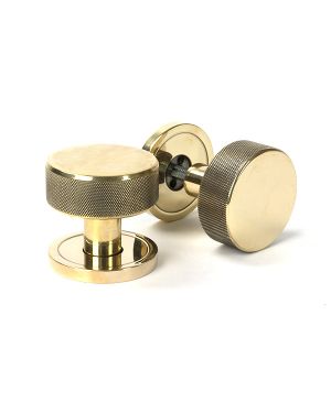 Aged Brass Brompton Mortice/Rim Knob Set (Plain)