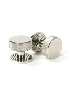 Polished Nickel Brompton Mortice/Rim Knob Set (Beehive)