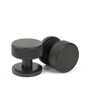 Aged Bronze Brompton Mortice/Rim Knob Set (Art Deco)