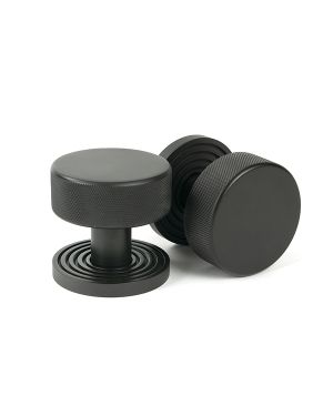 Aged Bronze Brompton Mortice/Rim Knob Set (Beehive)