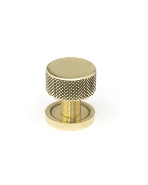 Aged Brass Brompton Cabinet Knob - 25mm (Plain)