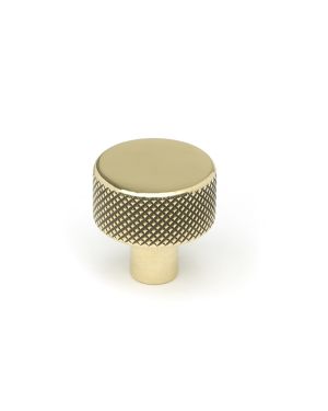 Aged Brass Brompton Cabinet Knob - 25mm (No rose)