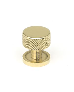 Polished Brass Brompton Cabinet Knob - 25mm (Plain)