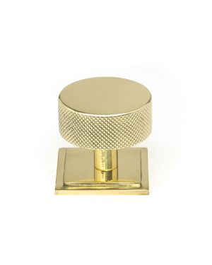 Polished Brass Brompton Cabinet Knob - 38mm (Square)