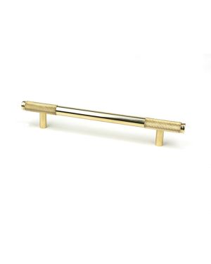 Polished Brass Half Brompton Pull Handle - Medium