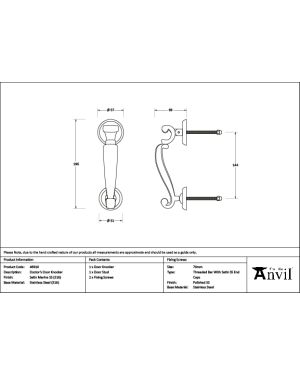 Satin Marine SS (316) Doctor's Door Knocker
