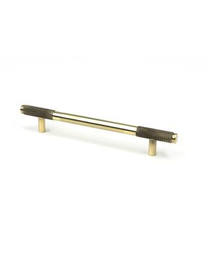 Aged Brass Half Brompton Pull Handle - Medium
