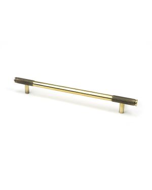 Aged Brass Half Brompton Pull Handle - Large