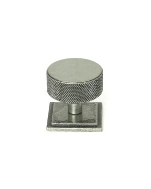 Pewter Brompton Cabinet Knob - 38mm (Square)