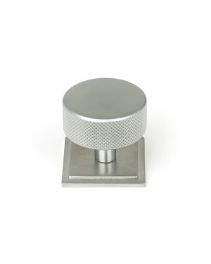 Satin Chrome Brompton Cabinet Knob - 38mm (Square)