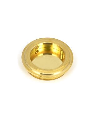Polished Brass 60mm Art Deco Round Pull
