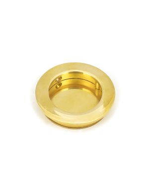 Polished Brass 60mm Plain Round Pull