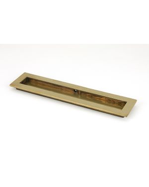 Aged Brass 250mm Plain Rectangular Pull
