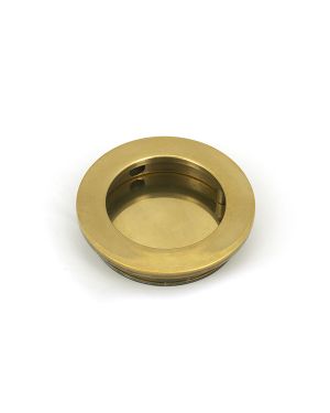 Aged Brass 60mm Plain Round Pull
